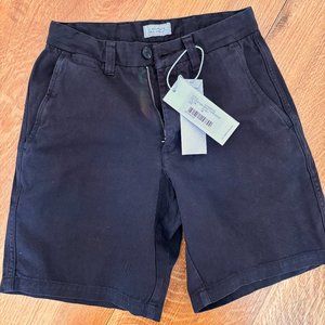 Saturdays NYC Ross Black Cotton Twill Short